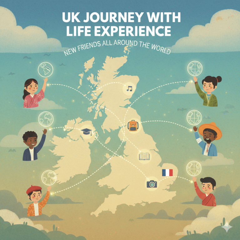 UK Journey with life experience, New friends all around the world Evident Aura