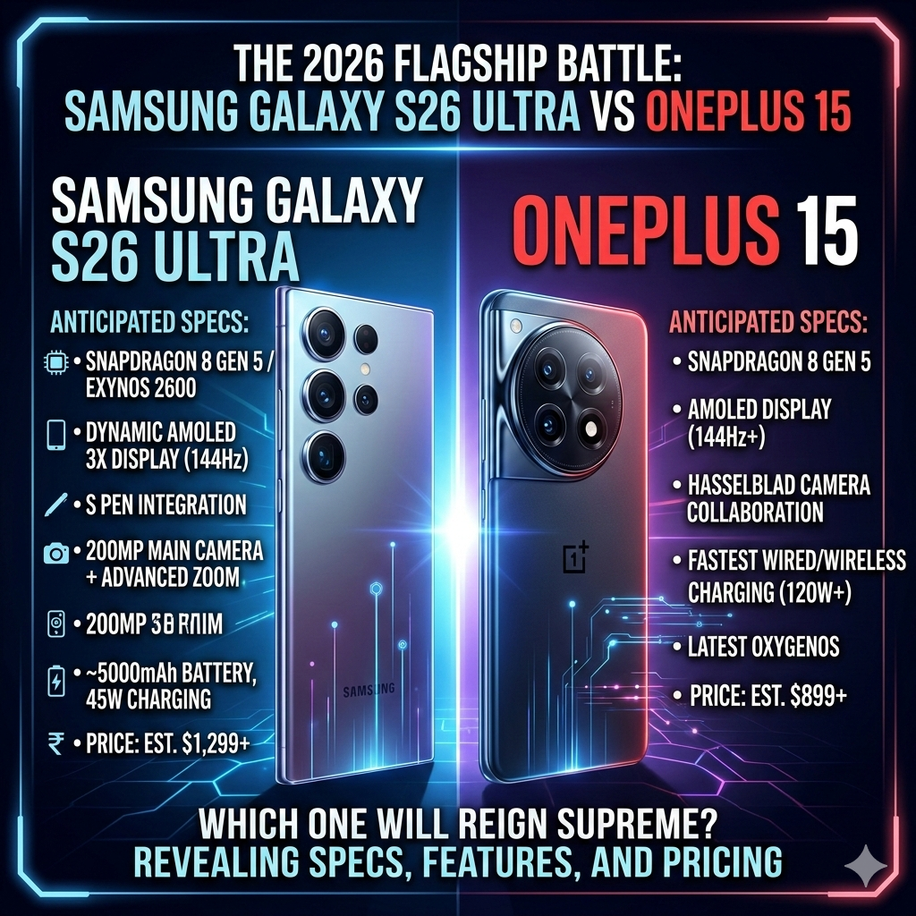 Samsung s26 vs one plus 15 pro