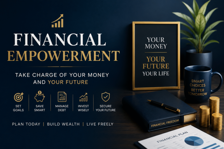 financial empowerment, personal finance tips, money management, budgeting guide, financial planning, save money strategies, debt management, build wealth, financial literacy, emergency fund, investment basics, financial freedom, smart money habits, long-term financial goals